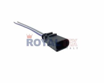 FICHA DE CONEXION ROYALTEK 2 VIAS (DOS) FARO AUXILIAR Y COMPRESOR A/A VOLKSWAGEN FOX SURAN - CONTRAFICHA RTF 1549 - VENTA EN PAQUETES DE 5 UNIDADES ---